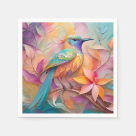 Violet Throated Songbird Fantasy Bird Serviette