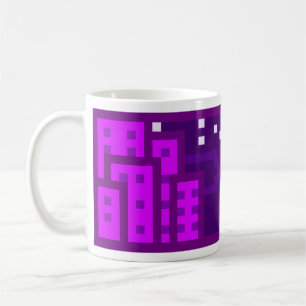 Violet Town in der Nacht, breit, für Mug Kaffeetasse