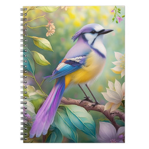 Violet Tufted Jay Fantasy Bird Notizblock