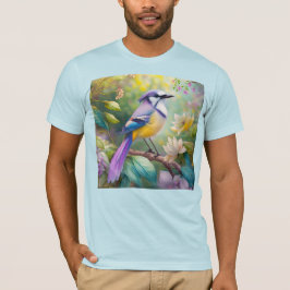 Violet Tufted Jay Fantasy Bird T-Shirt