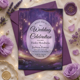Violet um Mitternacht Enchanted Forest Hochzeit Einladung