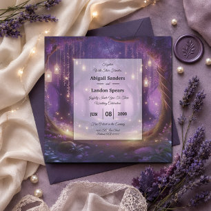 Violet um Mitternacht Enchanted Forest Hochzeit Einladung