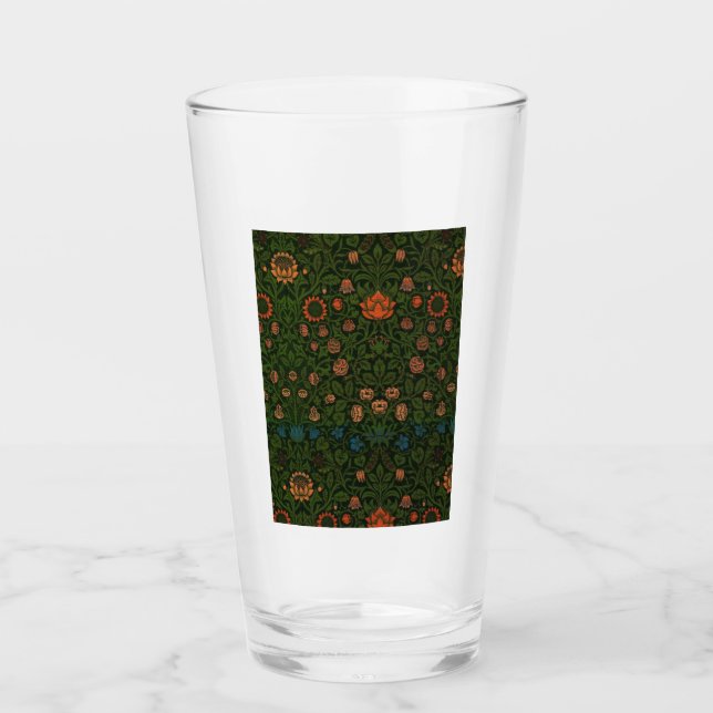 Violet und Columbine (von William Morris) Glas (Vorderseite)