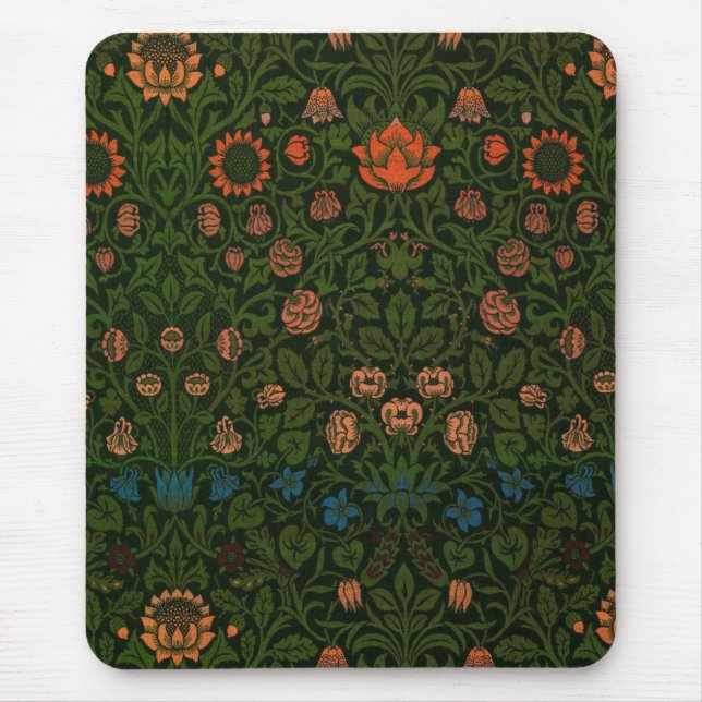 Violet und Columbine (von William Morris) Mousepad (Vorne)