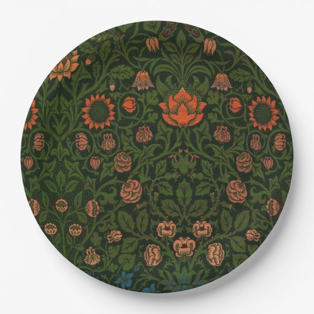 Violet und Columbine (von William Morris) Pappteller (Vorderseite)