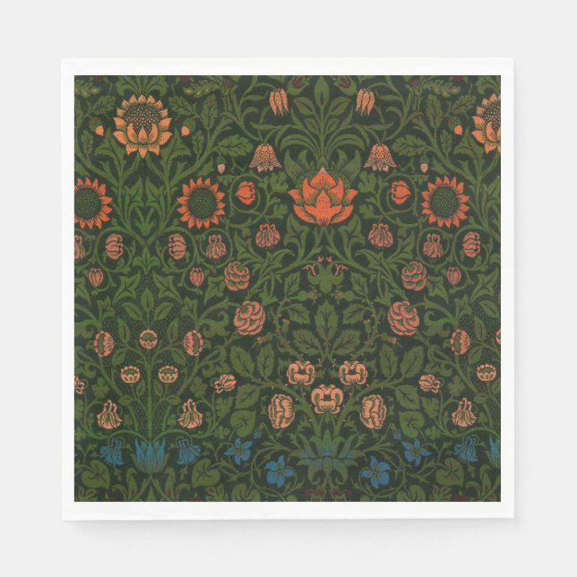 Violet und Columbine (von William Morris) Serviette (Vorderseite)