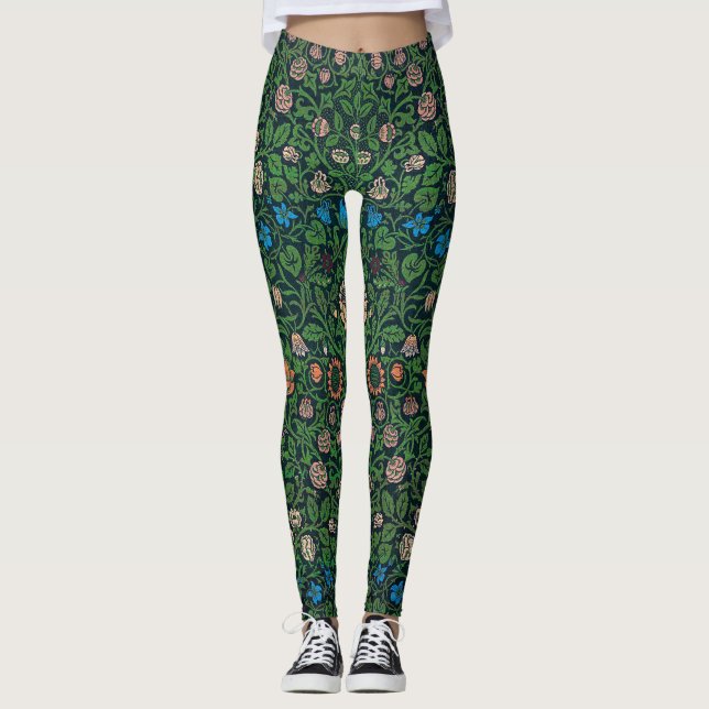 Violet und Columbine, William Morris Leggings (Vorderseite)