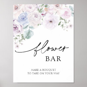 Violet und Lavender Blume Bouquet Bar Poster