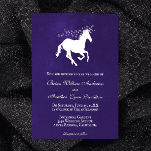 Violet Unicorn Einladung zur Hochzeit
