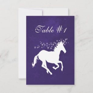 Violet Unicorn Hochzeitsempfangskarte Einladung