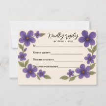 Violet Veil RSVP-Karte
