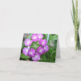 Violet Verbanas Dankeskarte