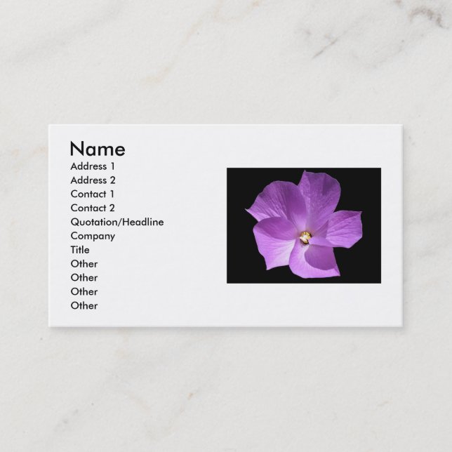 Violet-Visitenkarte Visitenkarte (Vorderseite)