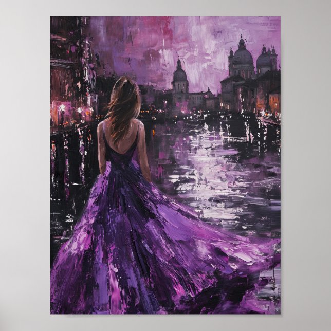 Violet Vista: Ein verzauberter Abend in Venedig Poster (Vorne)