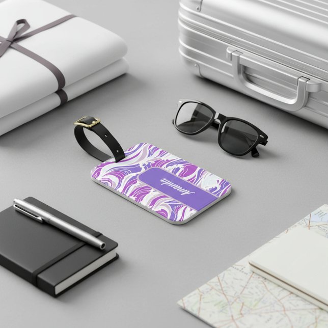 Violet Wave Pattern Gepäckanhänger (Von Creator hochgeladen)