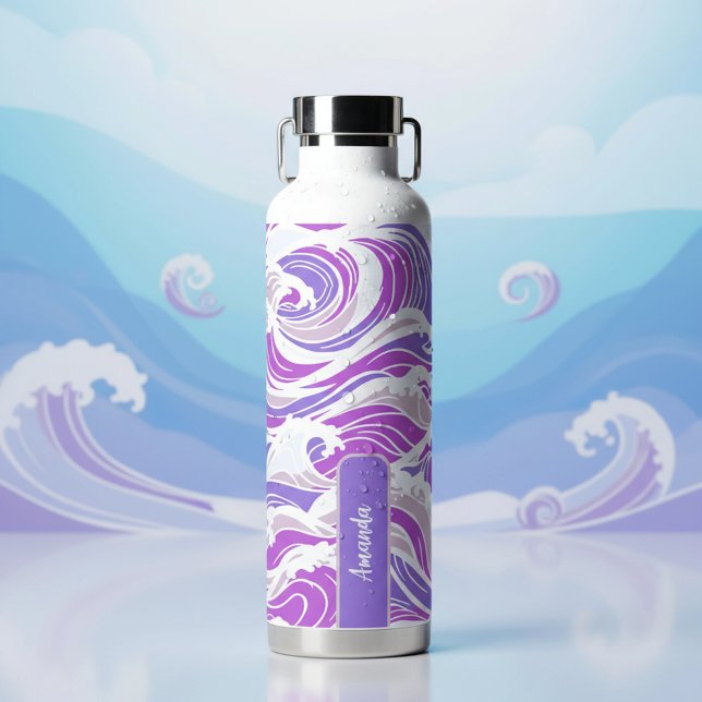 Violet Wave Pattern Trinkflasche (Von Creator hochgeladen)