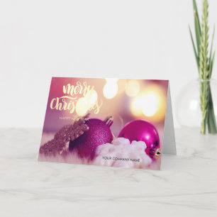 Violet Weihnachtsballs Company Gruß Feiertagskarte