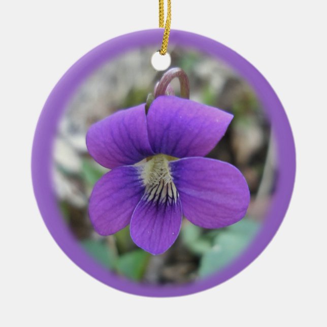 Violet Wildblume Weihnachtsschmuck (Vorne)