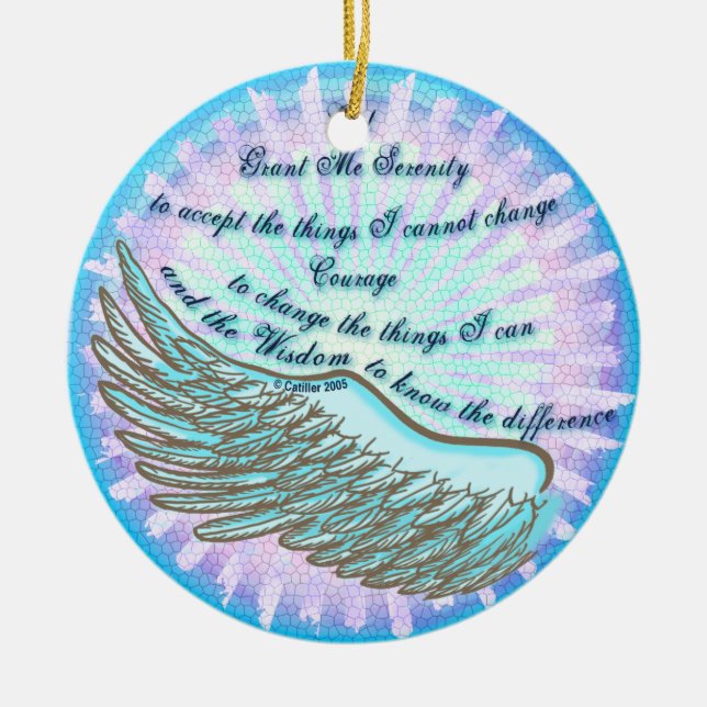 Violet Wing Serenity Keramik Ornament (Vorne)