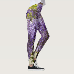 Violet Wisteria Blume Leggings