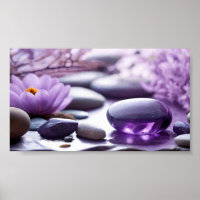 Violet Zen Steine Lotus Psychologe Therapeut