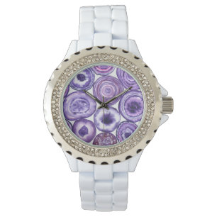 Violetagotmuster Armbanduhr