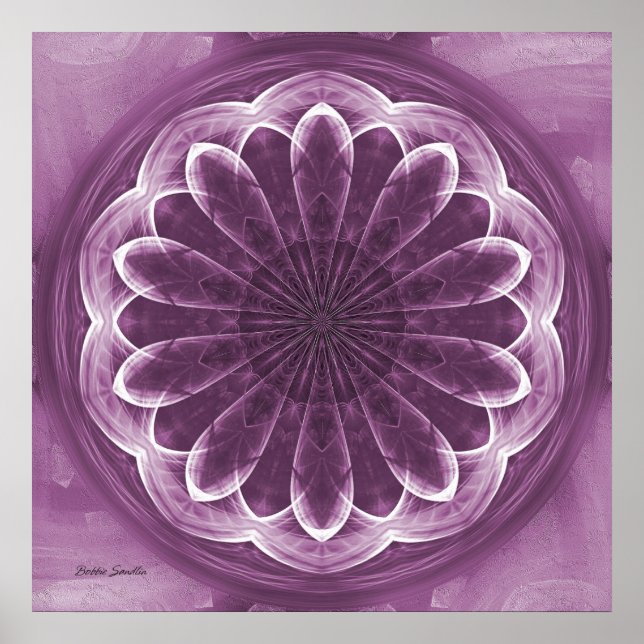 Violetblätter Abstrakt drucken Poster (Vorne)