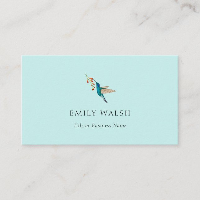 Violetear Hummingbird Business Card Visitenkarte (Vorderseite)