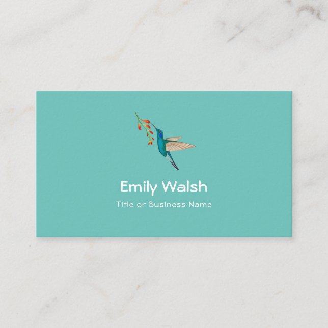 Violetear Hummingbird Business Card Visitenkarte (Vorderseite)