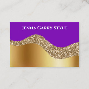 Violetgeschichte & Gold und Glitzer Schönheit Visitenkarte