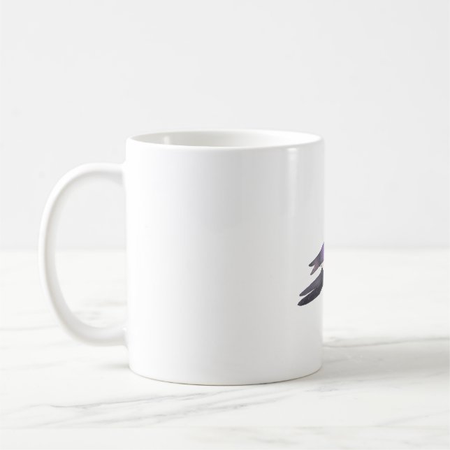 Violetgrüne Schwalbenarten Kunst Kaffeetasse (Links)