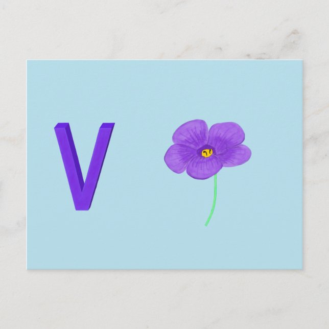Violetkarte Postkarte (Vorderseite)