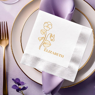Violets Blumenwald Kontur Stiefel Napkins Servietten Mit Folie