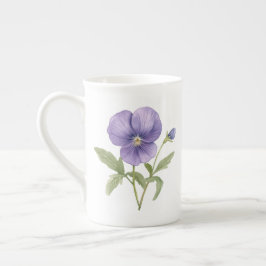 Violets Februar Geburtstagsfeier Blume Prozellantasse