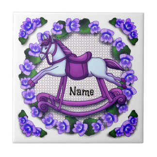 Violets Rocking Horse Fliese