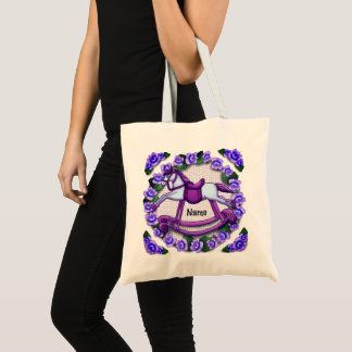 Violets Rocking Horse Tragetasche