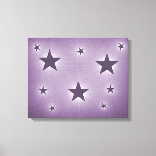 Violetstars in der Night Sky Canvas Print Leinwanddruck