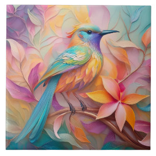 Violett喉-Sangvogelfantasie-Vogel Fliese