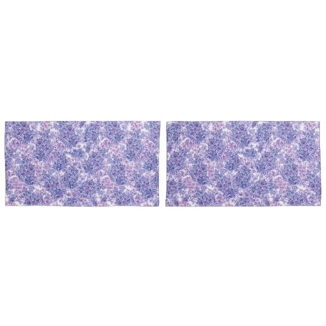 Violett Aquarelllila-Blume Kissenbezug (Vorderseite-Set)