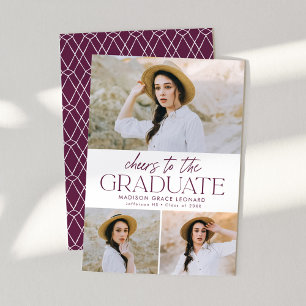 Violett Beifall für den Abschluss Grad 3 Foto Ankündigung