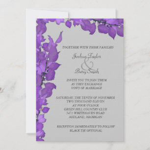 Violett-Blätter Hochzeiten Einladungen