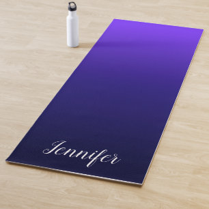 Violett Blau Schwarze Personalisierte Ombre Yogamatte