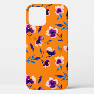 Violett-Blume aus Mohnblütenpoppe und Wasserfarbe Case-Mate iPhone Hülle