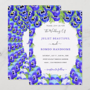 Violett-Blume, die Einladungs-Violetten-Rahmen hoc