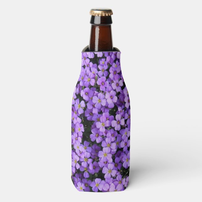 Violett Blume Flasche Cooler Flaschenkühler (Flaschenvorderseite)