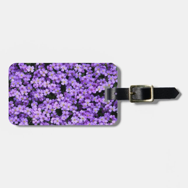 Violett Blume Gepäckstück Beautiful Violets Gepäckanhänger (Vorderseite horizontal)