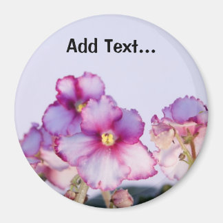 Violett Blume groß, 1,5 mm, rund Magnet