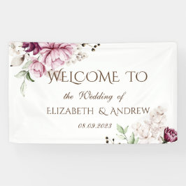 Violett-Blume Hochzeit Banner