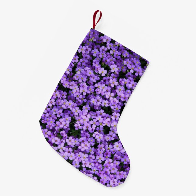 Violett-Blume Kleiner Weihnachtsstrumpf (Vorderansicht (hängend))