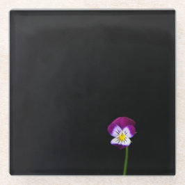 Violett-Blume-Küstenercnm Glasuntersetzer